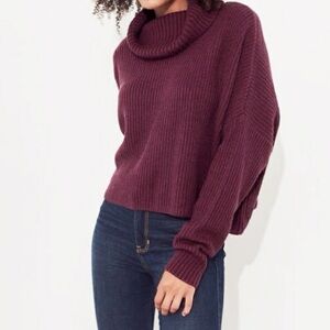 Forever 21 Plum Cowl Neck Sweater